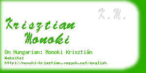 krisztian monoki business card