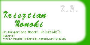 krisztian monoki business card